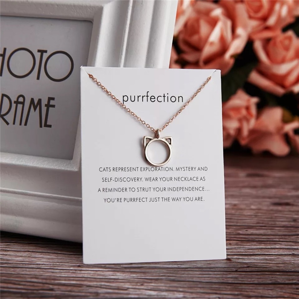 🎉 New Purrfection Cat Face Gold Plated Necklace